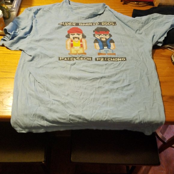 1980's Style Cheech & Chong Super Bario Bros. XXL T-Shirt - Picture 1 of 4